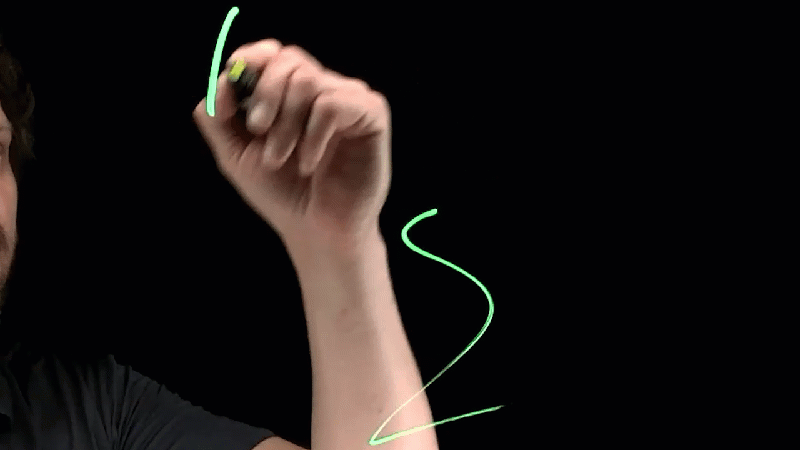 Demonstration of shaking fluorescent markers before use