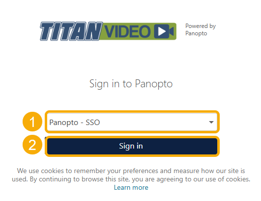 how to sign into Panopto using SSO