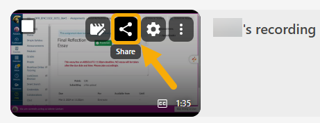 select the share button to update permissions