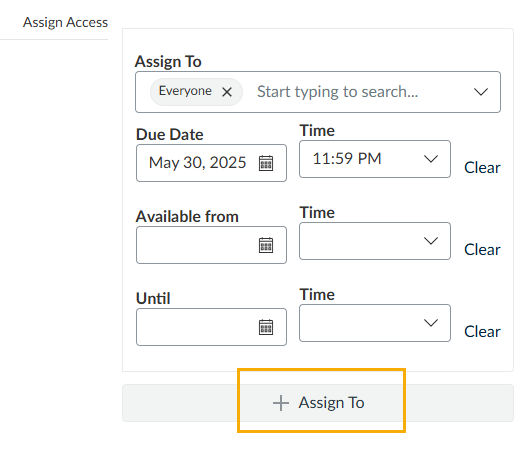 select the +assign to button