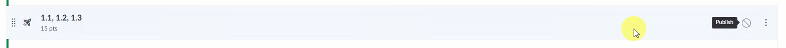 shows user publishing quiz in modules