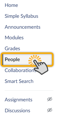 People menu option