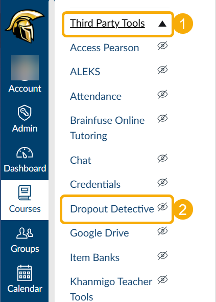 select third party tools, then select dropout detective
