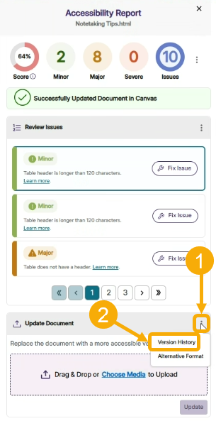 select ellipses, select version history to open up version history