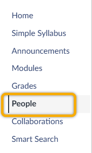 Navigation menu with "People" highlighted.