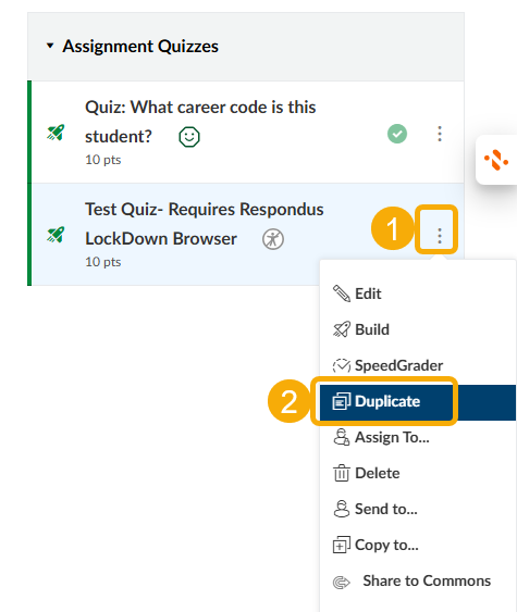 select the ellipses and then select duplicate