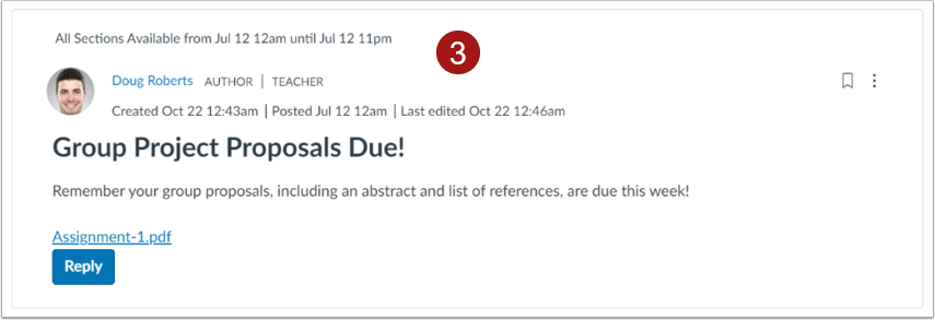 view updated announcement