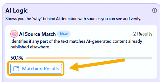 select matching results