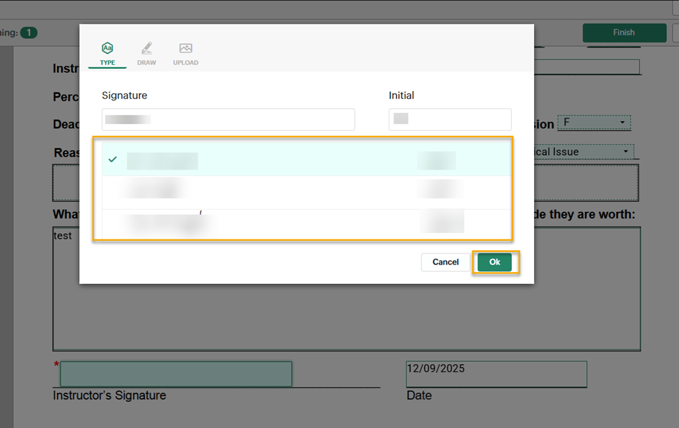select your digital signature and click OK