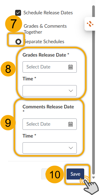 image shows steps 7 through 10