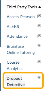 click dropout detective from the third party tools menu