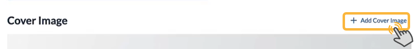image shows user selecting "+ Add Cover image"