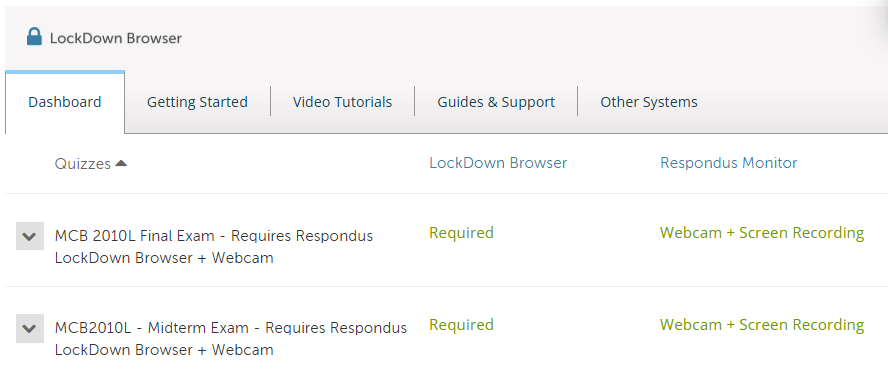screenshot of lockdown browser screenshot