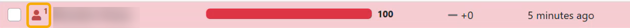 In your Dashboard, search for the student by name or click a student with the alert icon next to them. 
