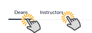 demo of two tabs, deans and instructors