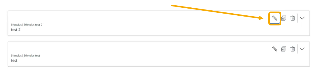 find the question you want to update, and click the pencil in the top right corner of the question to open up the editing screen. 