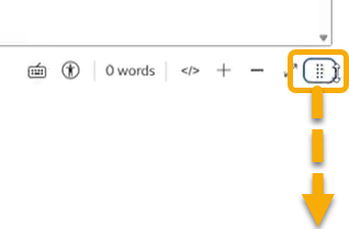 Once you click inside the content area, you'll see a drag button (an icon with 8 dots). Click it and drag it down to expand the window. 
