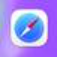 Safari icon, a blue compass, as it appears in the Dock.